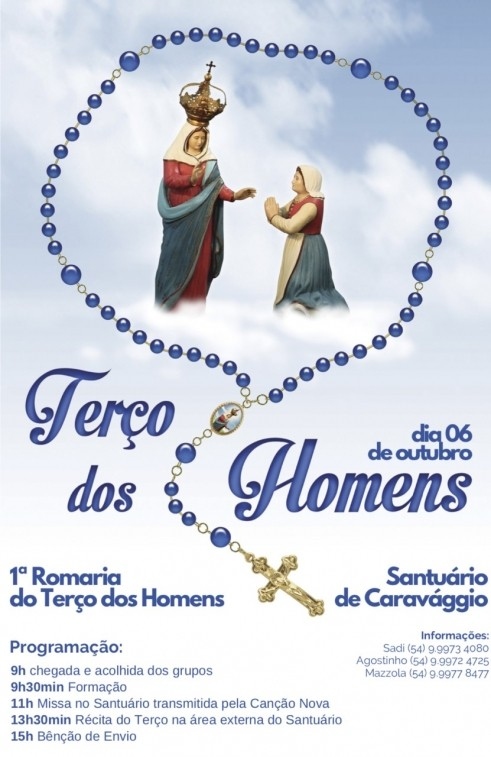 Diocese de Caxias do Sul promove a 1ª Romaria do Terço dos Homens