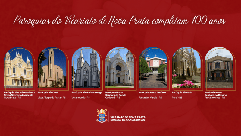 Paróquias do Vicariato de Nova Prata celebram centenário neste 08 de abril