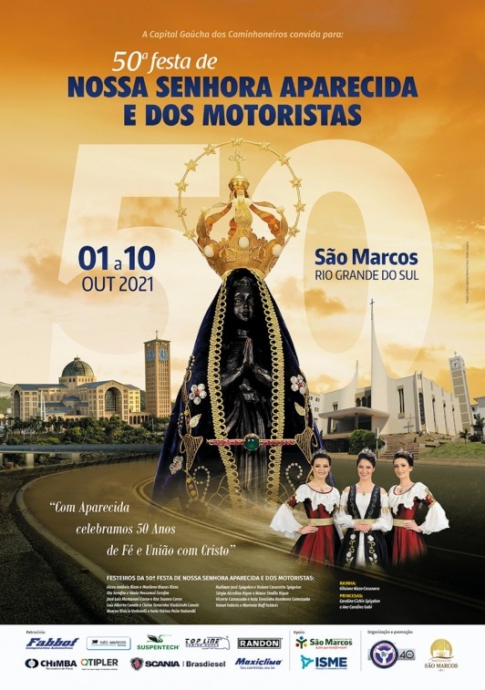 Paróquia de São Marcos e AMSM lançam 50ª Festa de Nossa Senhora Aparecida e dos Motoristas