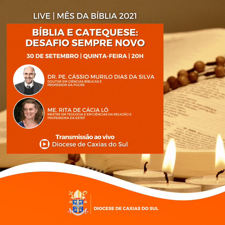 Bíblia e catequese será a temática de live da Diocese de Caxias do Sul no Dia da Bíblia