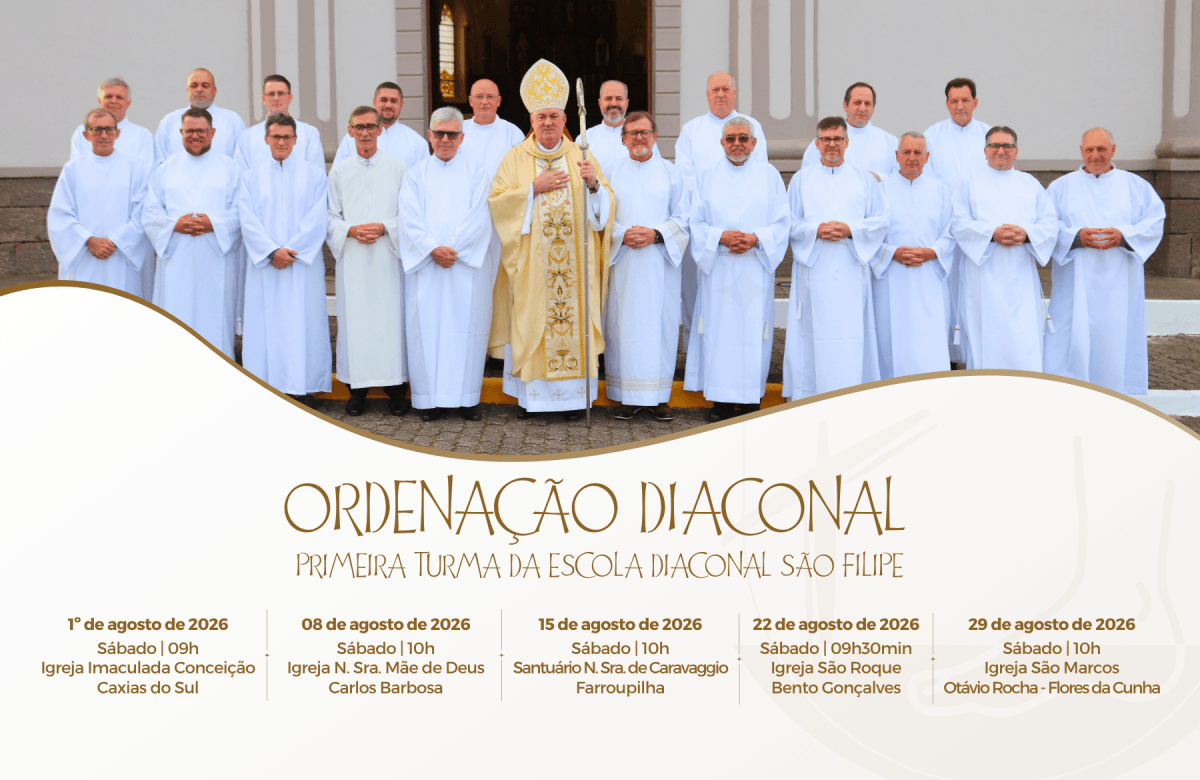 Foto de capa da notícia Diocese de Caxias do Sul se prepara para a ordenação da primeira turma de candidatos da Escola Diaconal São Filipe