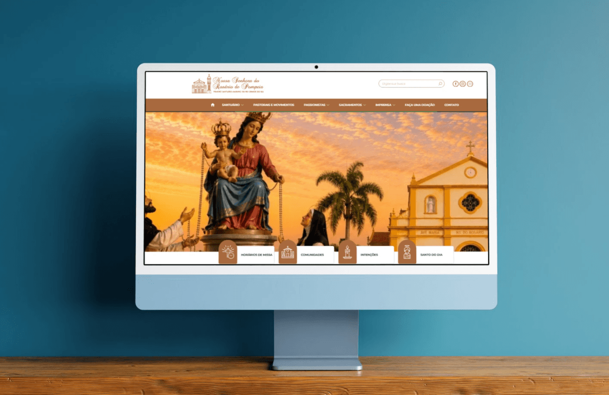 Foto de capa da notícia Fé e história ganham um novo espaço digital: novo site institucional da Paróquia de Pinto Bandeira