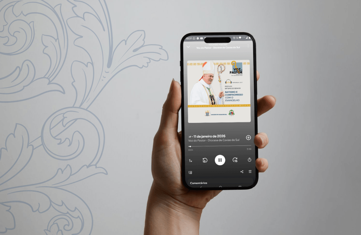 Foto de capa da notícia Fiéis católicos da Diocese de Caxias do Sul podem ouvir as reflexões da Voz do Pastor no Spotify