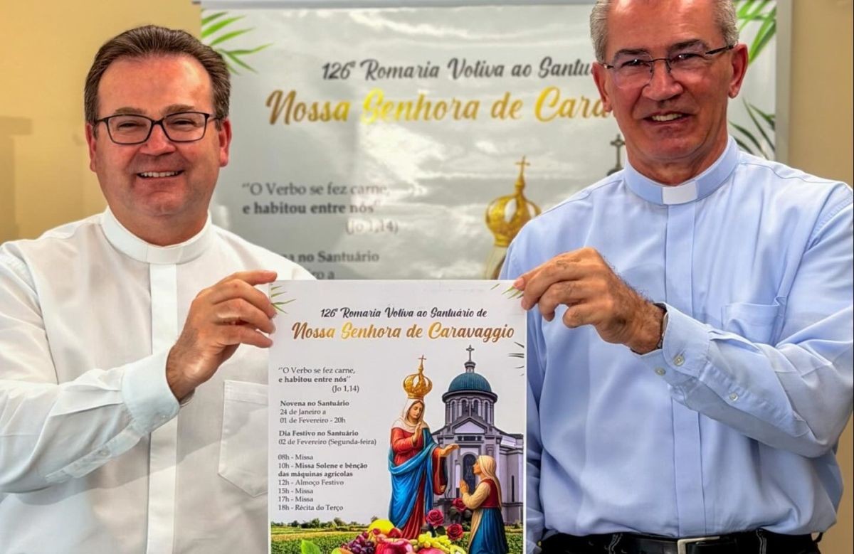 Foto de capa da notícia De 24 de janeiro a 1º de fevereiro, Santuário de Caravaggio vive a novena que prepara a 126ª Romaria Votiva