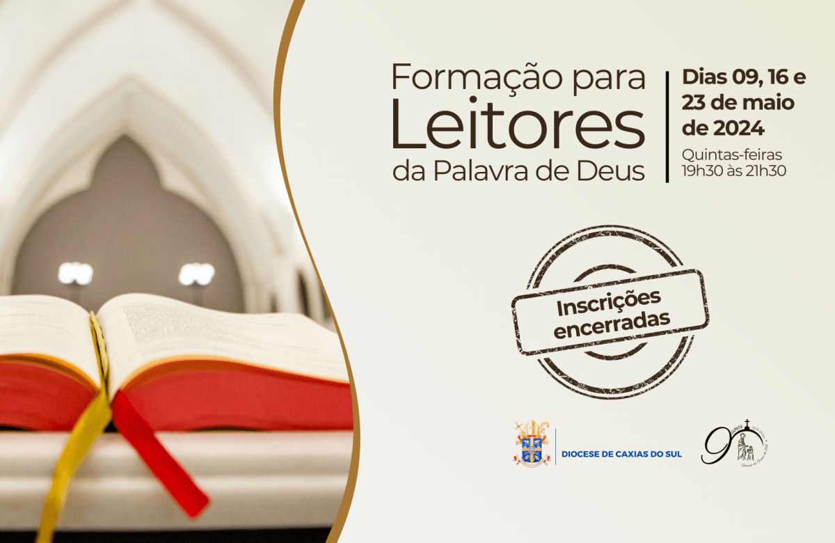 Foto de capa da notícia Encerradas as inscrições para o ciclo formativo para leitores da Palavra de Deus da Diocese de Caxias do Sul