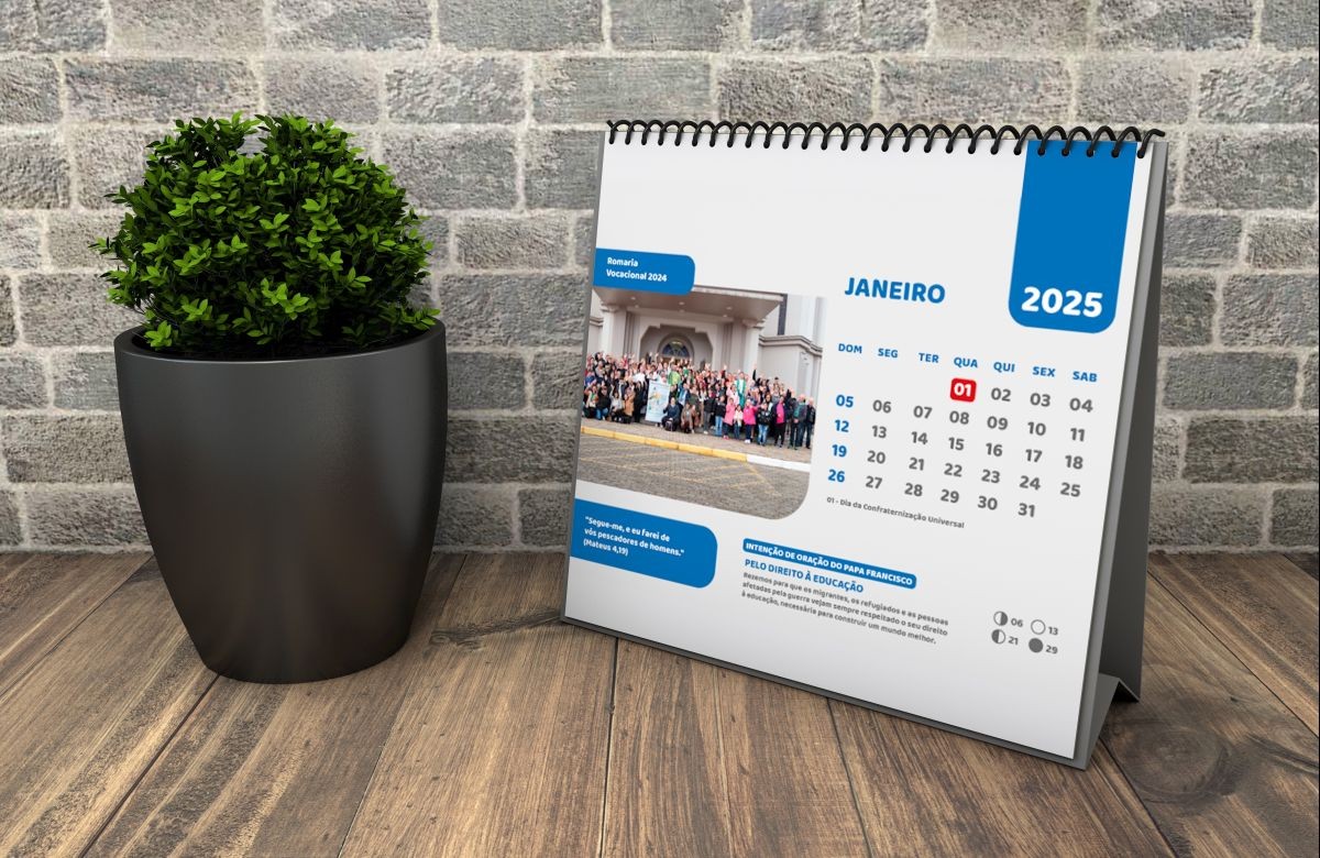 Foto de capa da notícia Pastoral Vocacional abre período de pedidos do Calendário Vocacional 2025