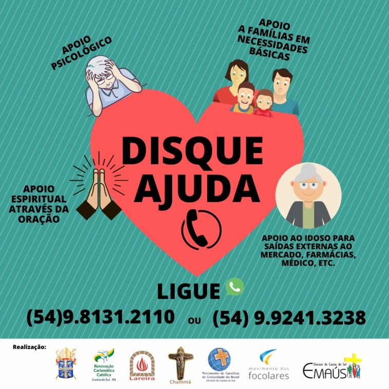 Movimentos da Diocese de Caxias do Sul lançam projeto Disque ajuda