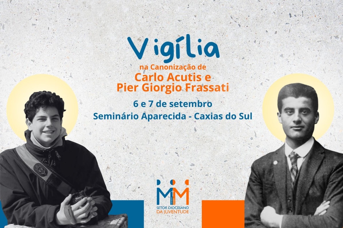 Setor Juventude da Diocese de Caxias do Sul promove vigília na canonização de Carlo Acutis e Pier Giorgio Frassati