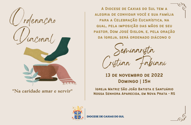 Foto de capa do evento Ordenação Diaconal do Seminarista Cristian Fabiani