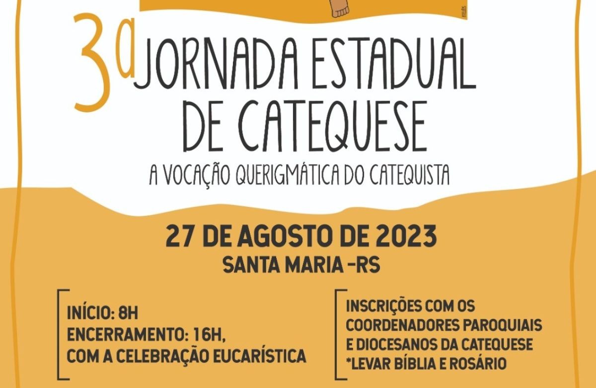 Foto de capa da notícia Diocese de Caxias do Sul abre segundo lote de inscrições para a III Jornada de Catequese, em Santa Maria