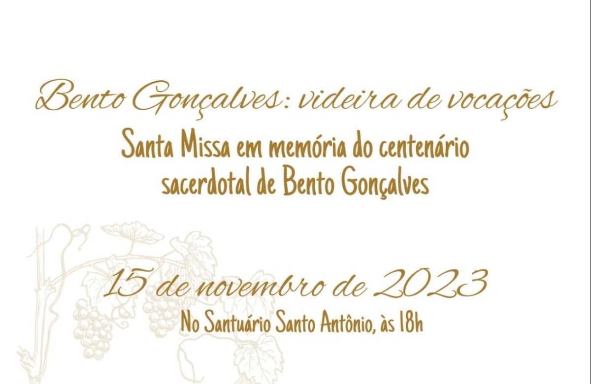 Foto de capa da notícia Santa Missa, no Santuário Santo Antônio, irá recordar o Centenário Sacerdotal de Bento Gonçalves